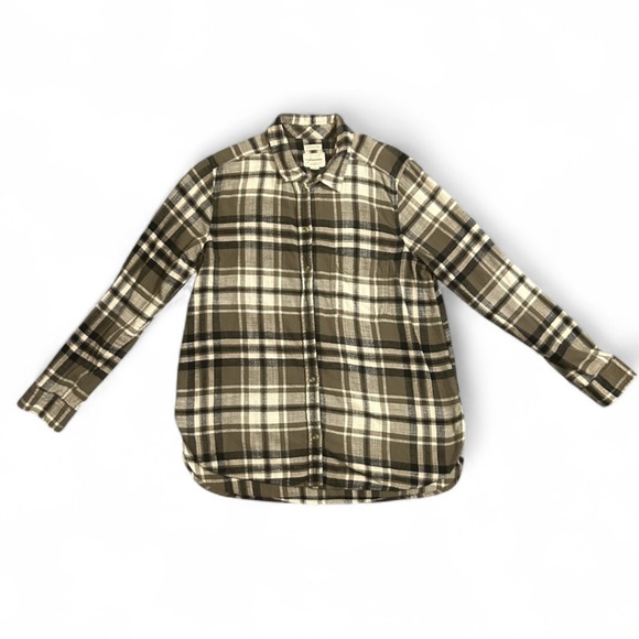 American Eagle Outfitters Black and White Flannel Shirt - Picture 1 of 7